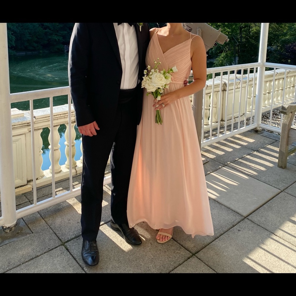 Blush bridesmaid dress